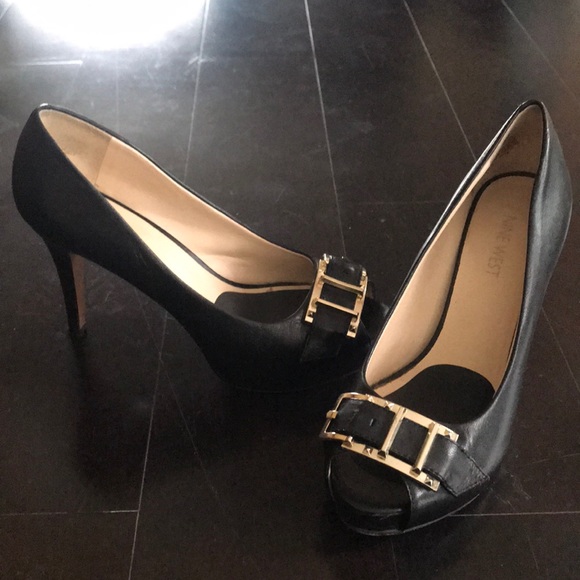 Nine West Shoes - Navy Peep-toe heels